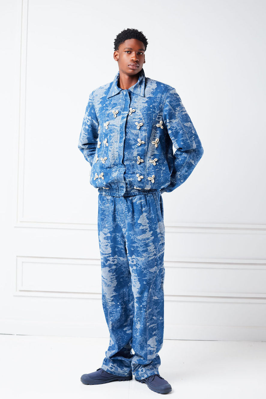 The Wave Shift Denim Shell Set