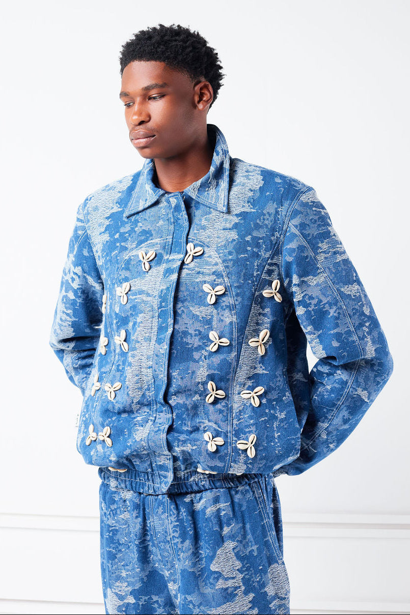 The Wave Shift Denim Shell Set