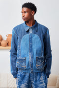 Upcycled Denim Panel Jacket — One of One
